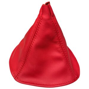 Torch Red & Black Leather Shift Boot Cover For Chevy Camaro 2010 2011 2012 2013 2014 2015